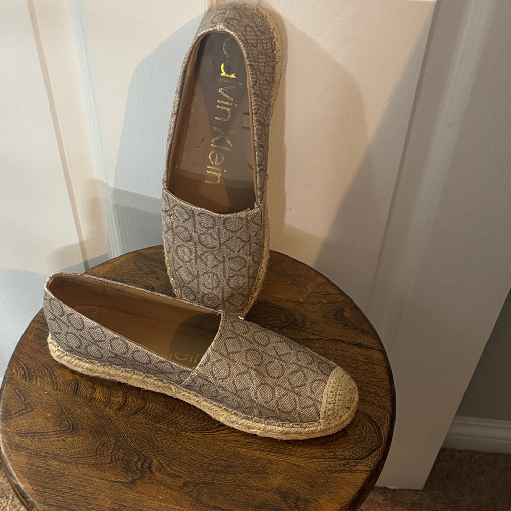 Calvin Klein Beige Patterned Espadrilles - image 1